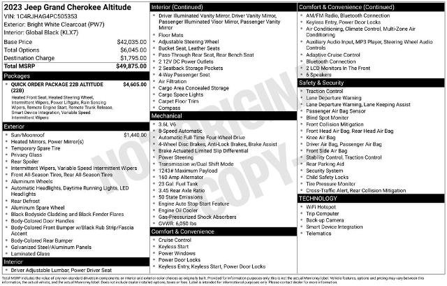 Used 2023 Jeep Grand Cherokee Altitude image 37