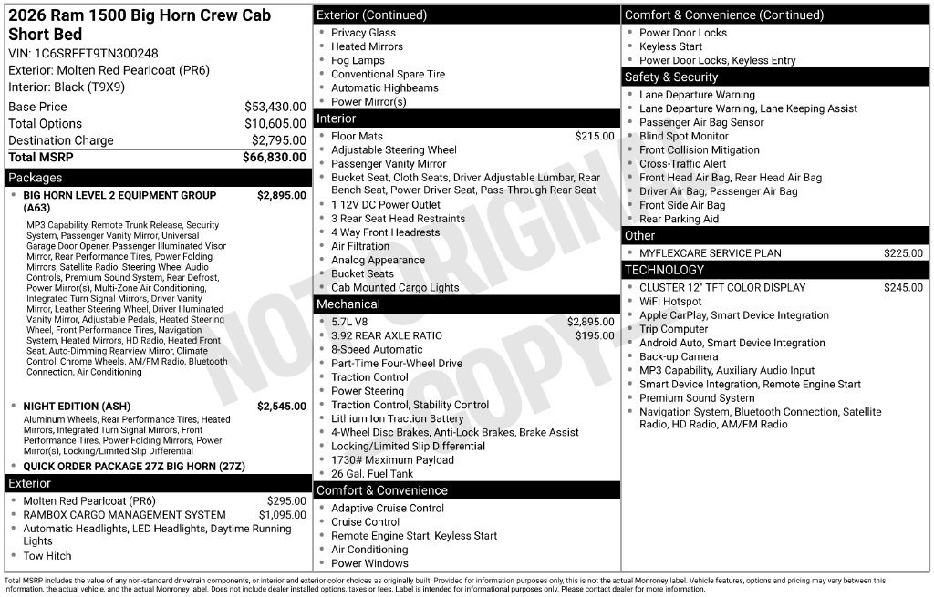 Used 2026 RAM 1500 Big Horn AWD/4WD image 5
