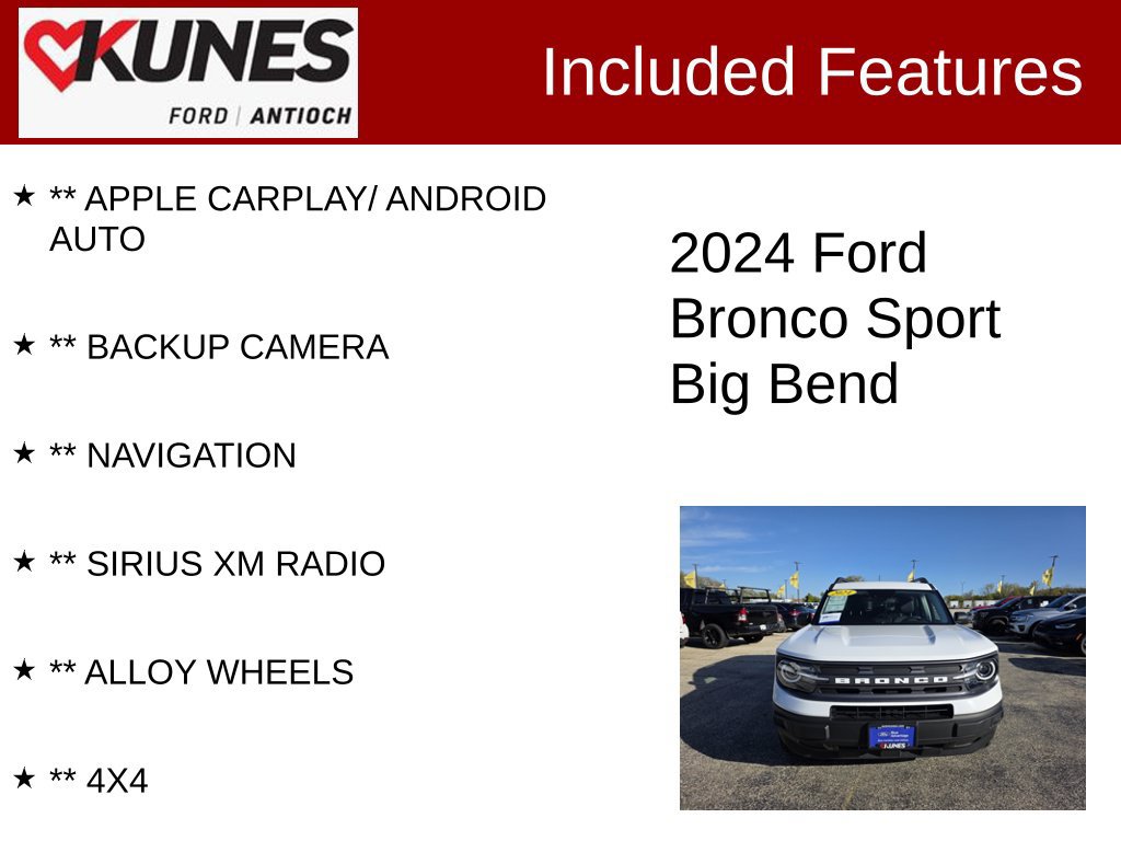Certified 2024 Ford Bronco Sport Big Bend AWD/4WD image 3