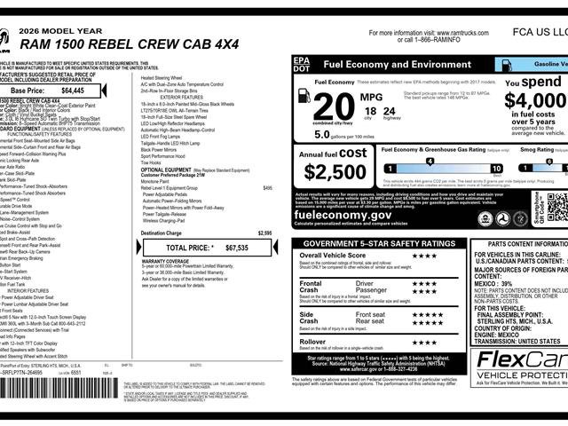 Used 2026 RAM 1500 Rebel w/ Rebel Level 1 Equipment Group AWD/4WD image 39