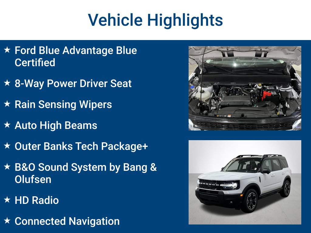 Certified 2025 Ford Bronco Sport Outer Banks w/ Outer Banks Tech Package+ AWD/4WD image 3