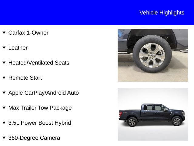 Certified 2022 Ford F150 Platinum w/ Equipment Group 701A High image 6