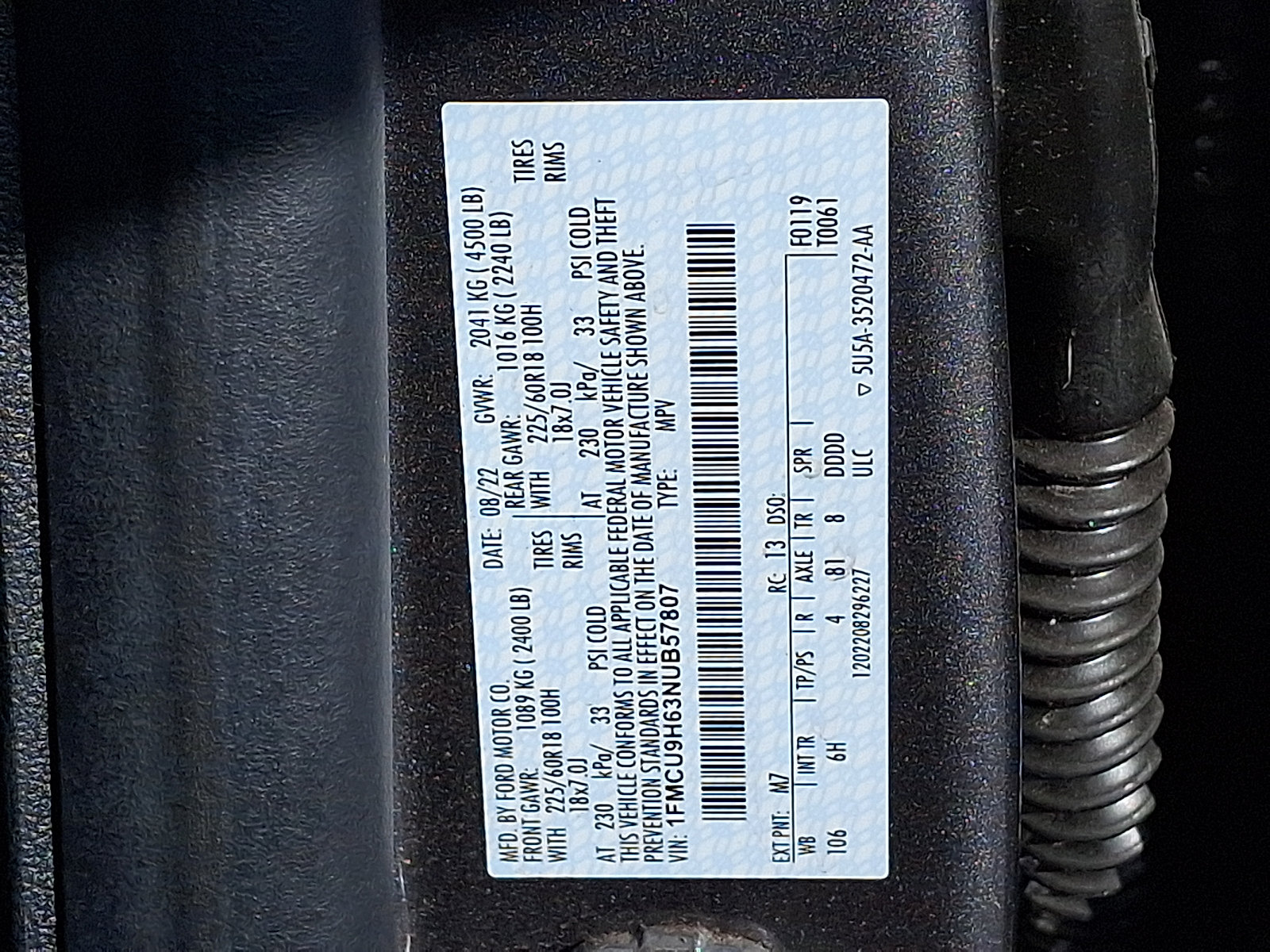 Certified 2022 Ford Escape SEL AWD/4WD image 27