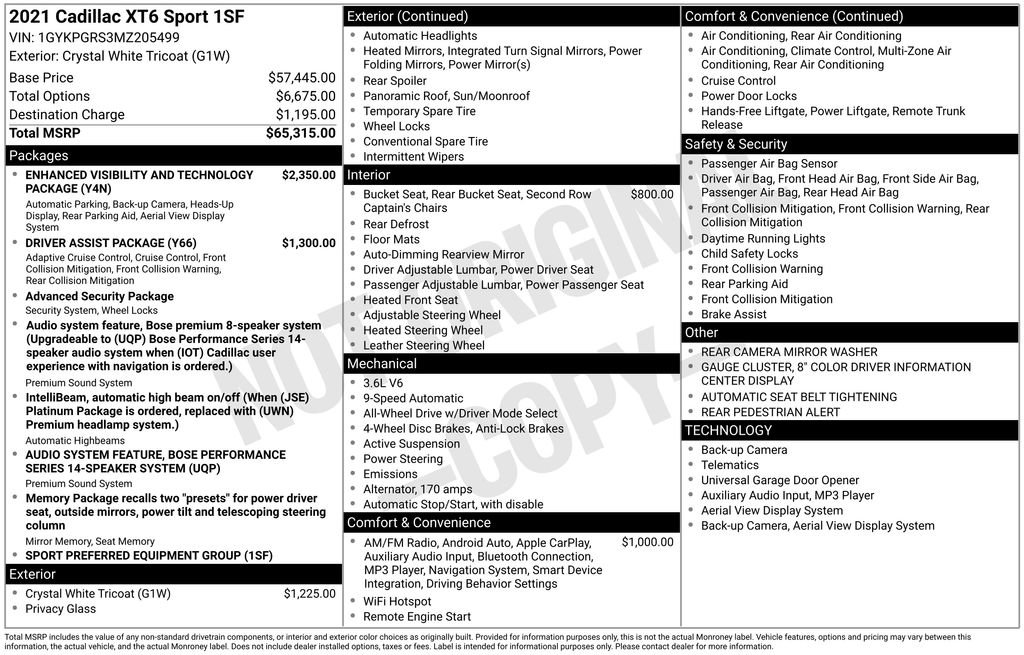 Used 2021 Cadillac XT6 Sport image 8