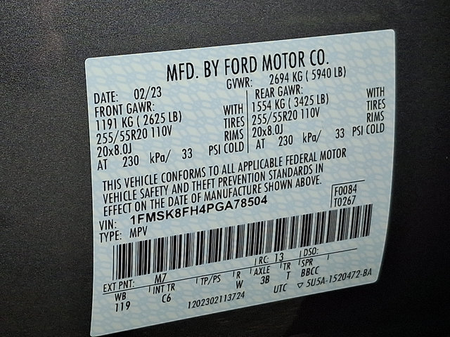 Certified 2023 Ford Explorer Limited w/ Equipment Group 301A AWD/4WD image 27