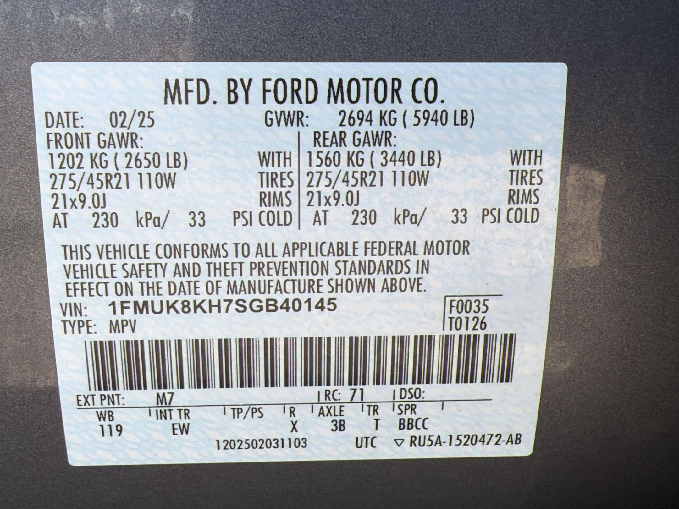 Certified 2025 Ford Explorer ST-Line w/ ST-Line Street Pack AWD/4WD image 25