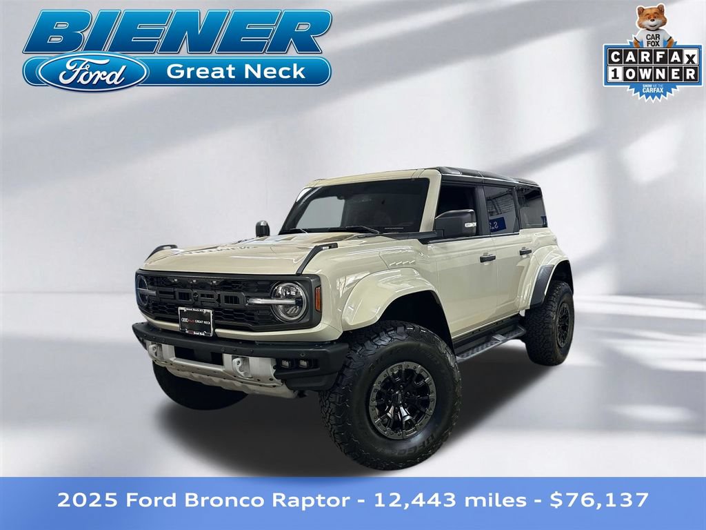 Certified 2025 Ford Bronco Raptor w/ Interior Carbon Fiber Pack