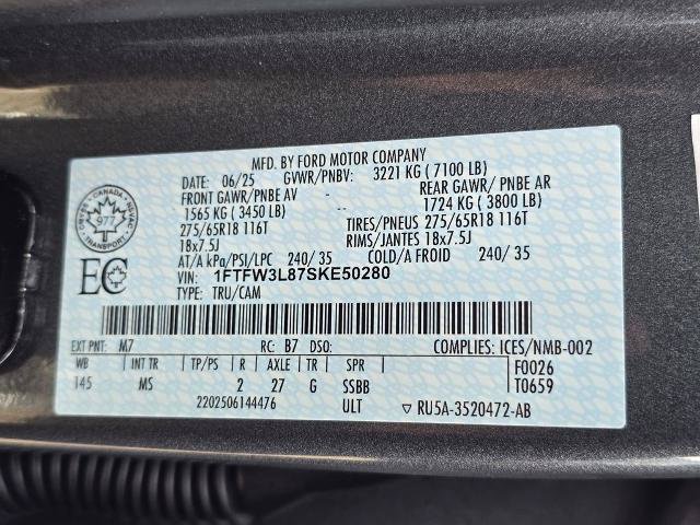 Certified 2025 Ford F150 XLT w/ Equipment Group 301A Standard AWD/4WD image 35