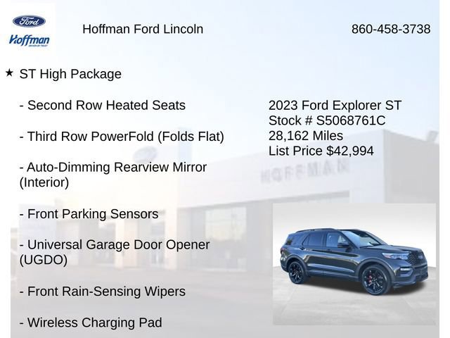 Certified 2023 Ford Explorer ST w/ Equipment Group 401A image 24