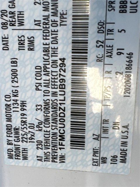 Certified 2020 Ford Escape Titanium image 36