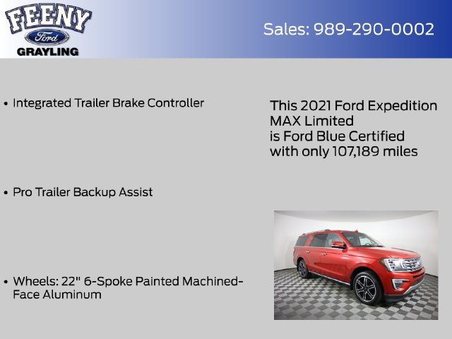 Certified 2021 Ford Expedition Max Limited AWD/4WD image 28