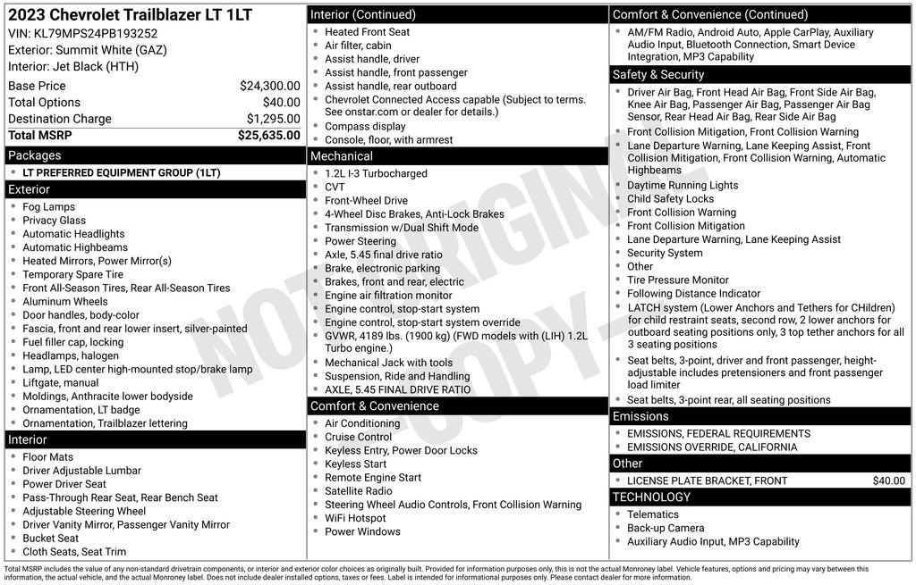 Used 2023 Chevrolet TrailBlazer LT image 5