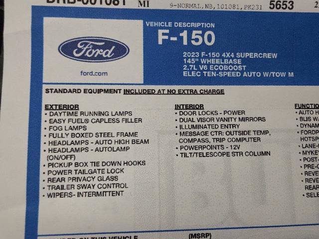 Certified 2023 Ford F150 XLT w/ Equipment Group 302A High AWD/4WD image 25