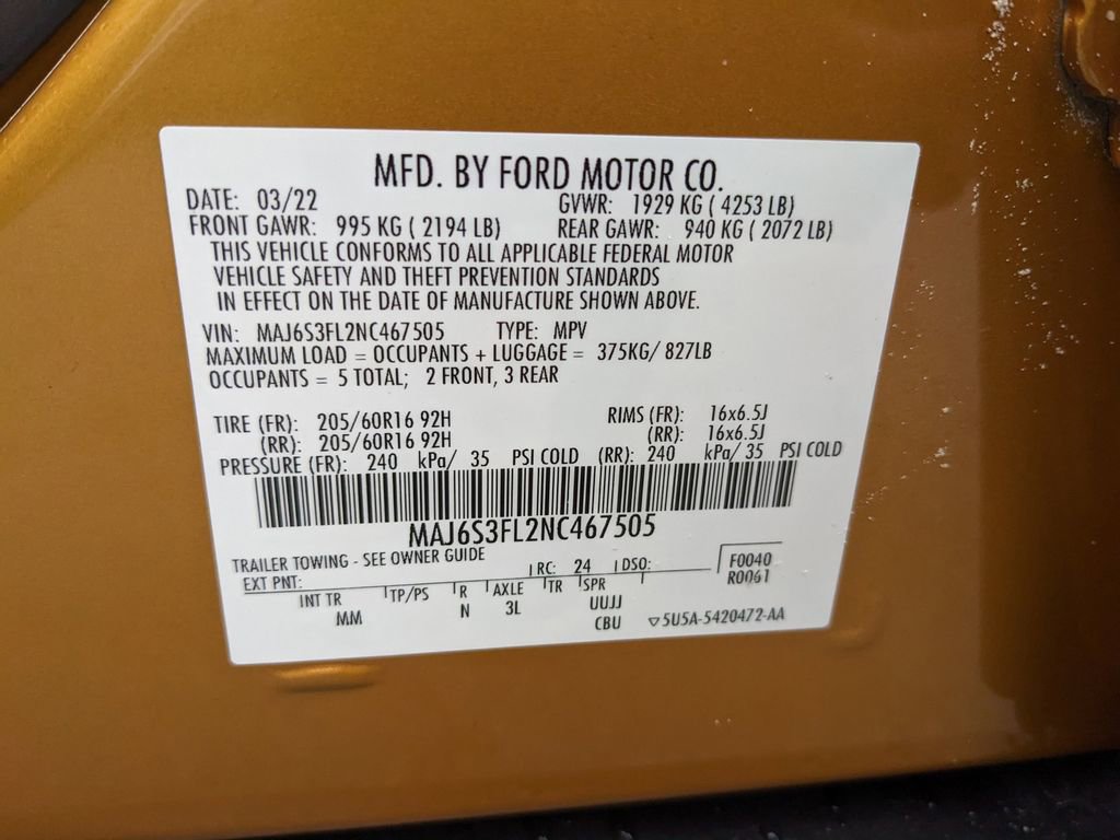 Certified 2022 Ford EcoSport S image 32