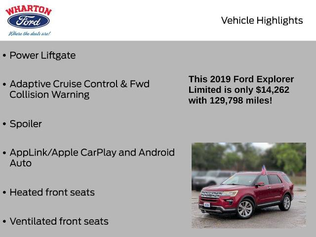 Certified 2019 Ford Explorer Limited w/ Class III Trailer Tow Package FWD image 11