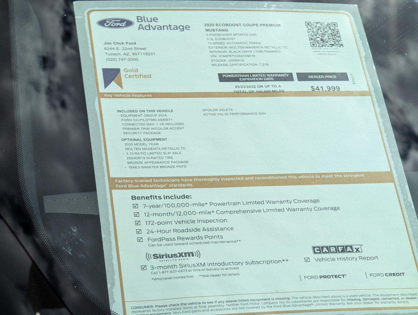 Certified 2025 Ford Mustang Premium RWD image 13