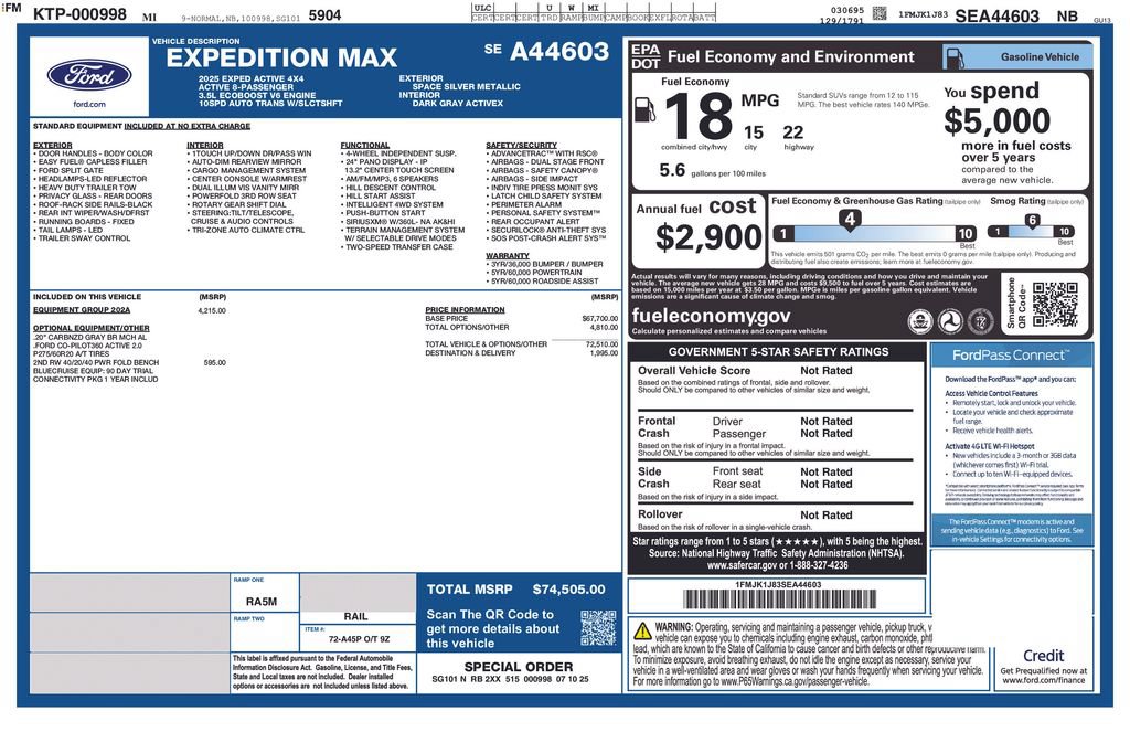 Certified 2025 Ford Expedition Max Active AWD/4WD image 4