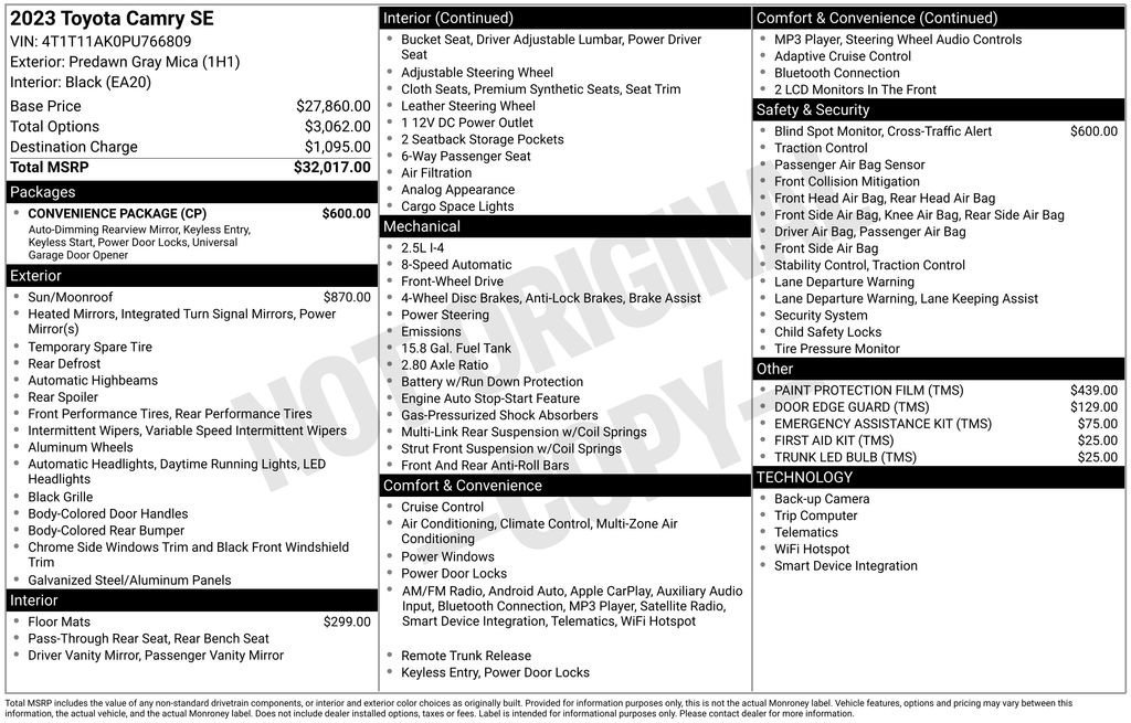 Used 2023 Toyota Camry SE w/ Convenience Package image 23