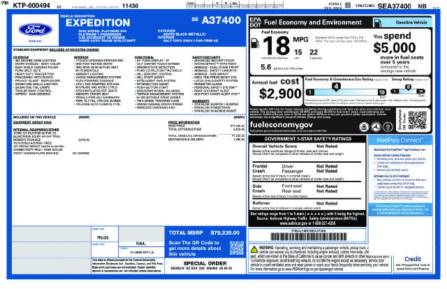 Certified 2025 Ford Expedition Platinum w/ Driver's Package AWD/4WD image 5