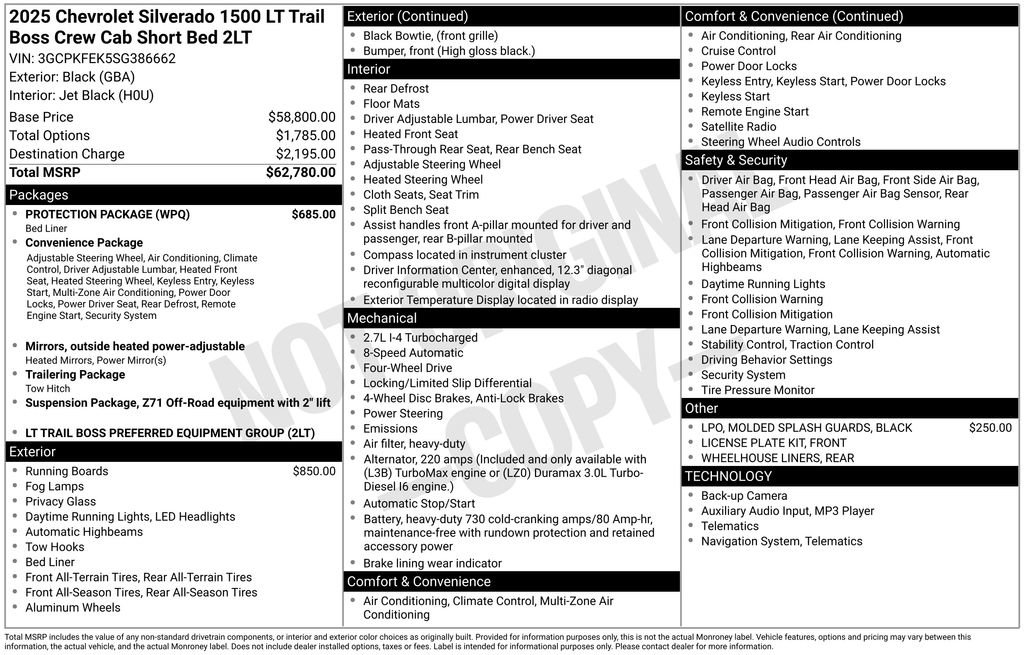 Used 2025 Chevrolet Silverado 1500 LT Trail Boss w/ Protection Package image 4