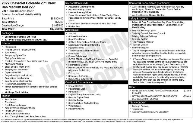 Used 2022 Chevrolet Colorado Z71 RWD image 2