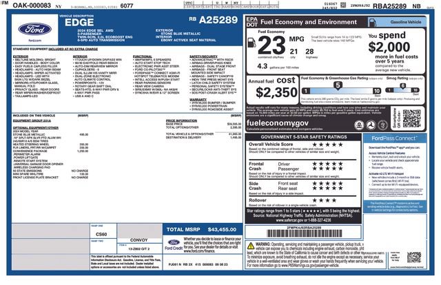 Certified 2024 Ford Edge SEL w/ Convenience Package AWD/4WD image 4