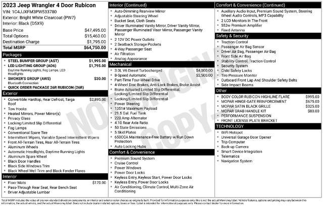 Used 2023 Jeep Wrangler Unlimited Rubicon w/ Steel Bumper Group image 14