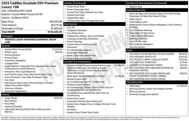 Used 2023 Cadillac Escalade ESV Premium Luxury AWD/4WD image 3