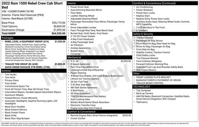 Used 2022 RAM 1500 Rebel w/ Rebel Level A Equipment Group image 4