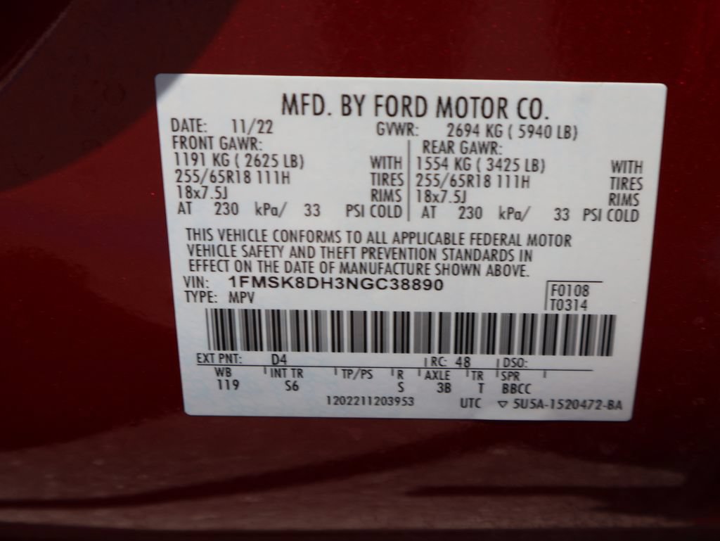 Certified 2022 Ford Explorer XLT w/ Equipment Group 202A AWD/4WD image 42