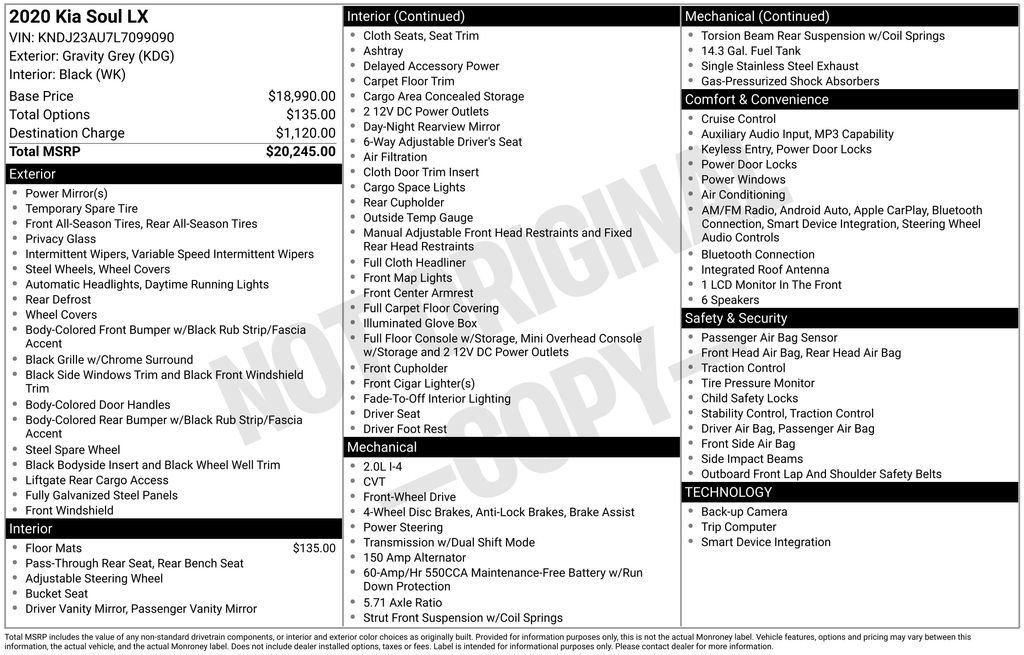 Used 2020 Kia Soul LX image 10