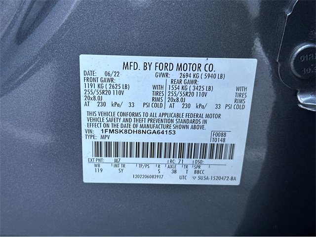 Certified 2022 Ford Explorer XLT w/ Equipment Group 202A image 47