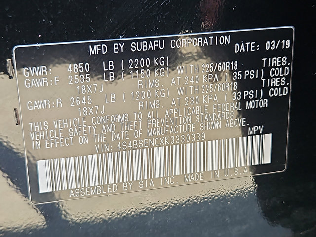 Used 2019 Subaru Outback 3.6R Limited AWD/4WD image 33