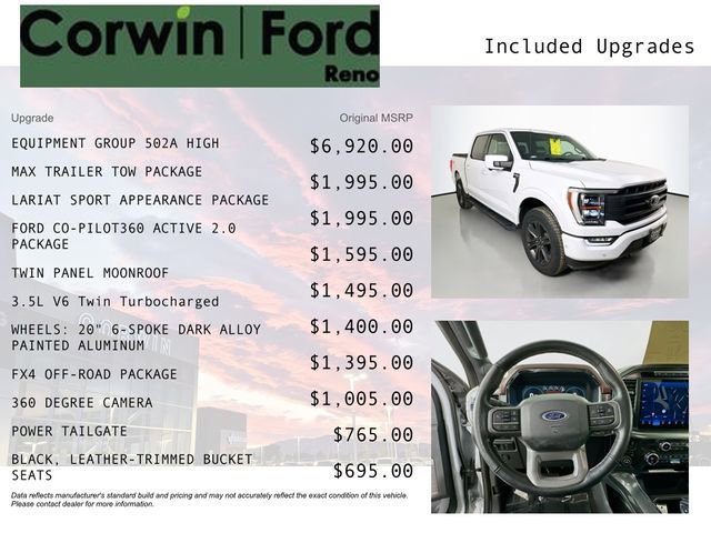 Certified 2021 Ford F150 Lariat w/ Equipment Group 502A High image 10