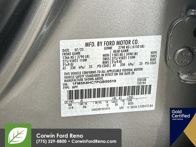 Certified 2023 Ford Explorer Platinum w/ Technology Package AWD/4WD image 39