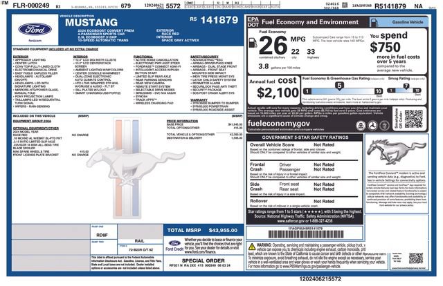 Certified 2024 Ford Mustang Premium RWD image 35