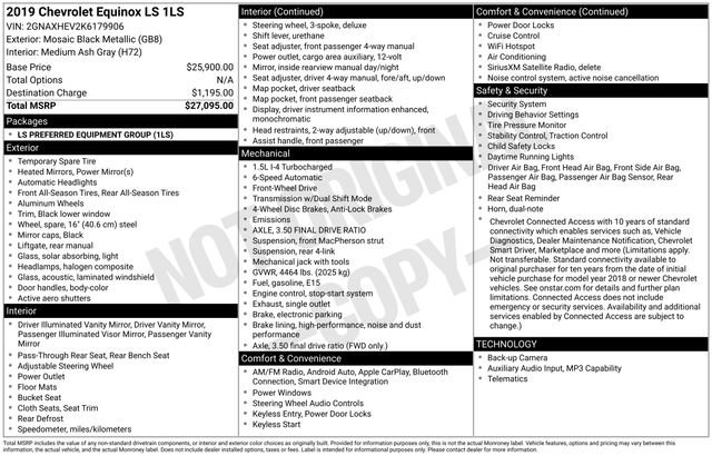 Used 2019 Chevrolet Equinox LS FWD image 2