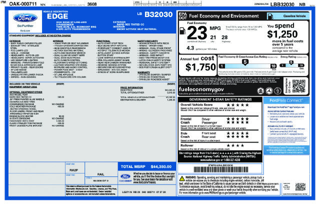 Certified 2020 Ford Edge ST-Line w/ Cold Weather Package AWD/4WD image 29