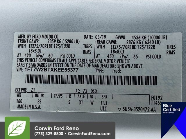Certified 2019 Ford F250 XLT AWD/4WD image 33