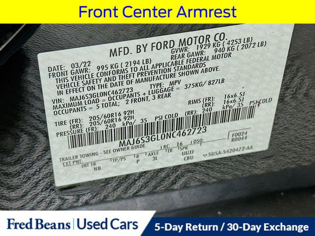 Certified 2022 Ford EcoSport SE AWD/4WD image 36