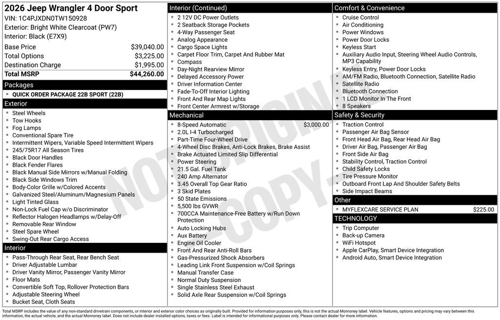 Used 2026 Jeep Wrangler Unlimited Sport AWD/4WD image 7