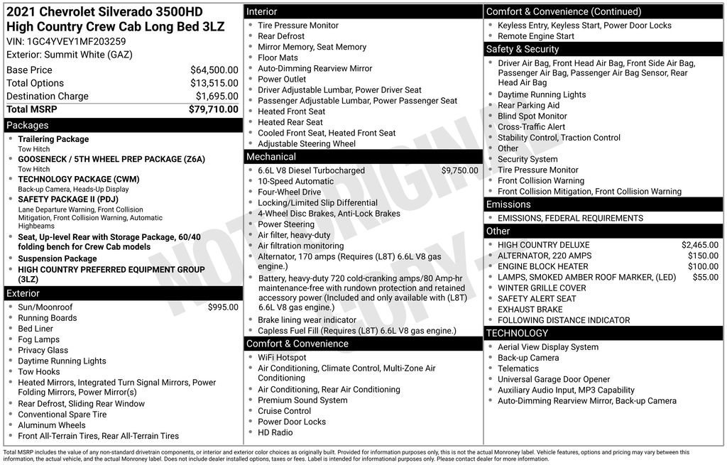 Used 2021 Chevrolet Silverado 3500 High Country image 36