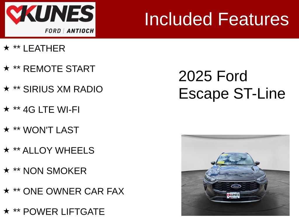 Certified 2025 Ford Escape ST-Line AWD/4WD image 3