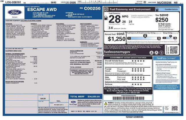 Certified 2022 Ford Escape SE w/ SE Sport Appearance Package AWD/4WD image 12