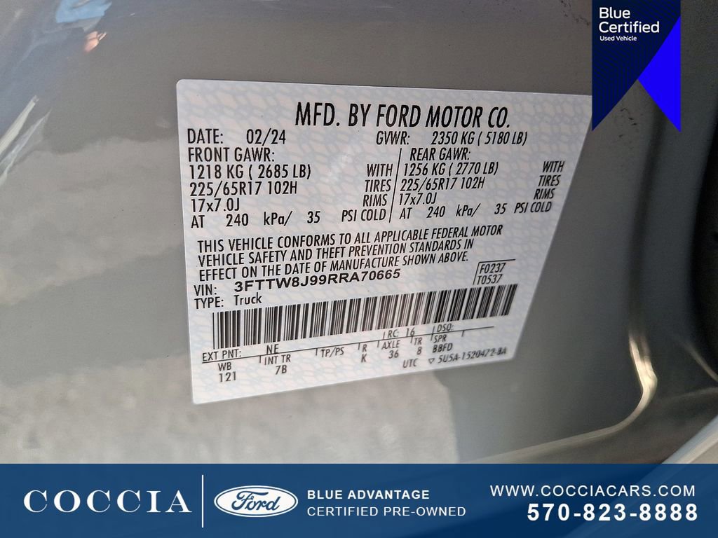 Certified 2024 Ford Maverick XLT w/ Equipment Group 300A Standard image 26