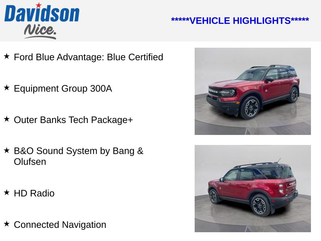 Certified 2025 Ford Bronco Sport Outer Banks w/ Outer Banks Tech Package+ AWD/4WD image 4
