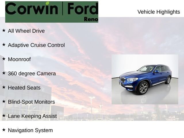 Used 2020 BMW X3 xDrive30i w/ Convenience Package image 2