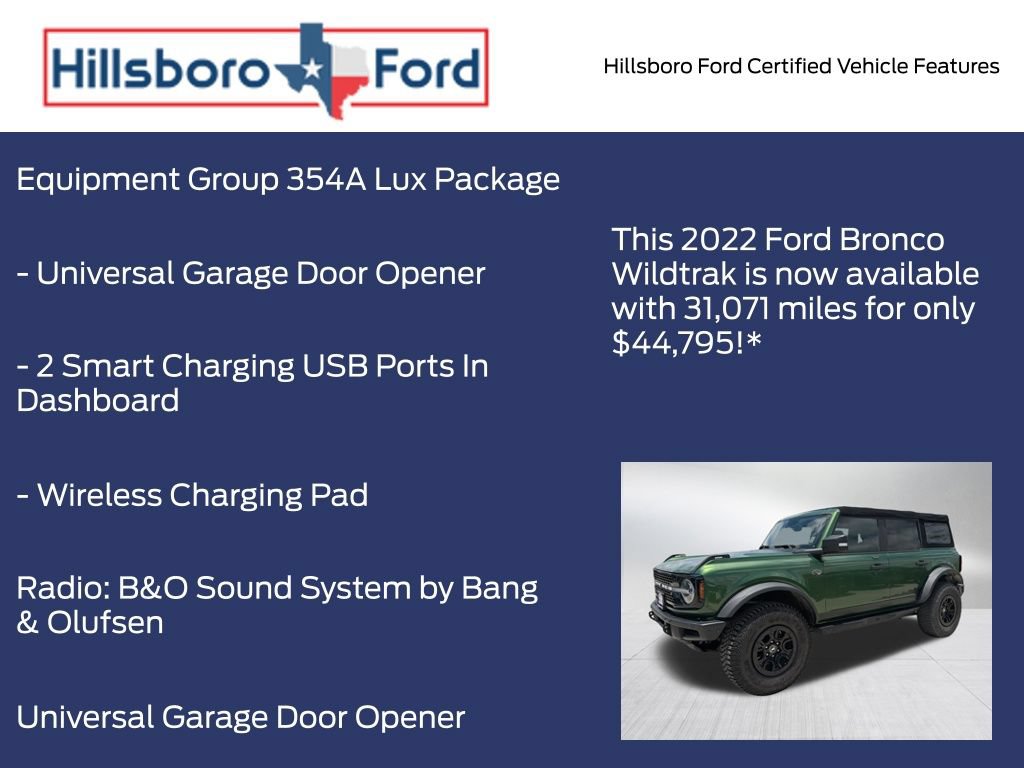 Certified 2022 Ford Bronco Wildtrak AWD/4WD image 13