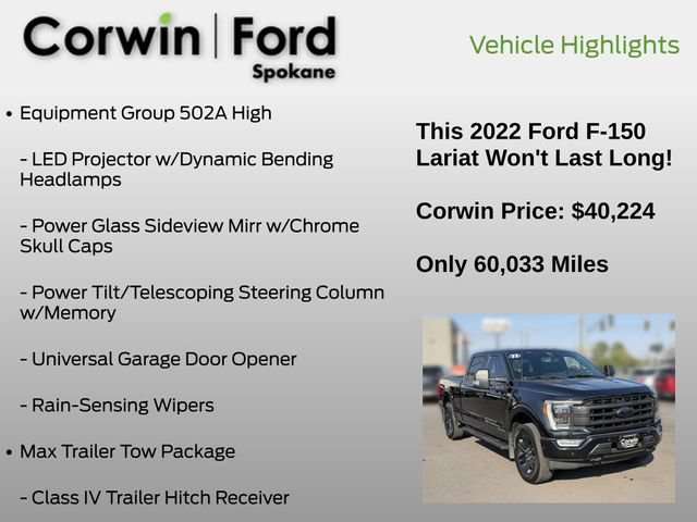 Certified 2022 Ford F150 Lariat w/ Equipment Group 502A High AWD/4WD image 13