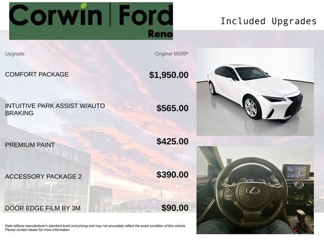 Used 2021 Lexus IS 300 AWD w/ Comfort Package image 3